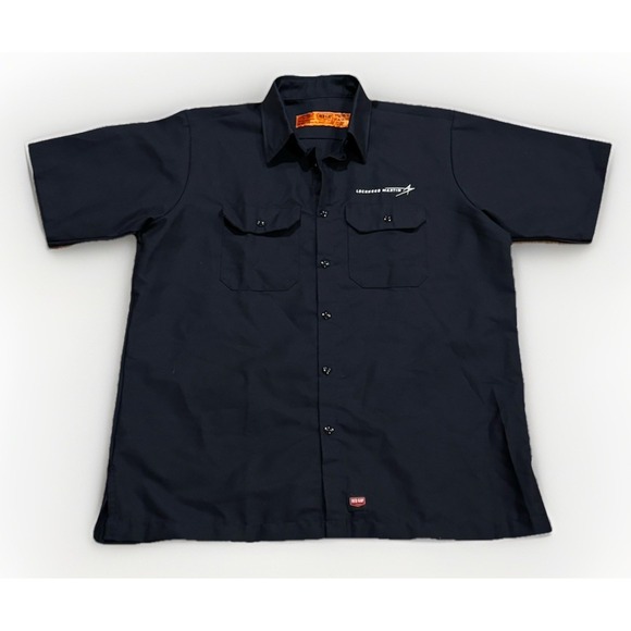 Vintage Lockheed Martin Skunk Works Employee Mechanic Work Shirt L Deadstock